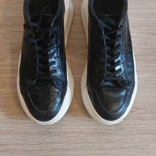 Makris women's leather sneakers like new, size 39, black white