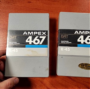 Vintage Ampex DAT 467 Studio Audio Cassette Tape σε διπλές θήκες 4 Κομμάτια Σε άψογη κατάσταση.