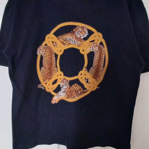 T-shirt Salvadore Ferragamo women's like new, navy blue, loose fit