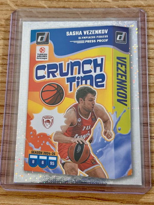 Κάρτα Sasha Vezenkov Crunch Time Press Proof Panini Euroleague 2024-25