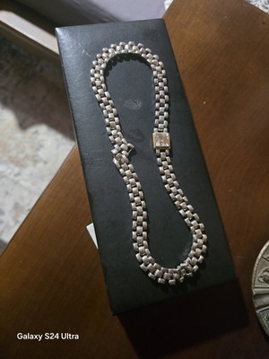 Necklace Asimohryso 935 stamp like new, 68 grams silver