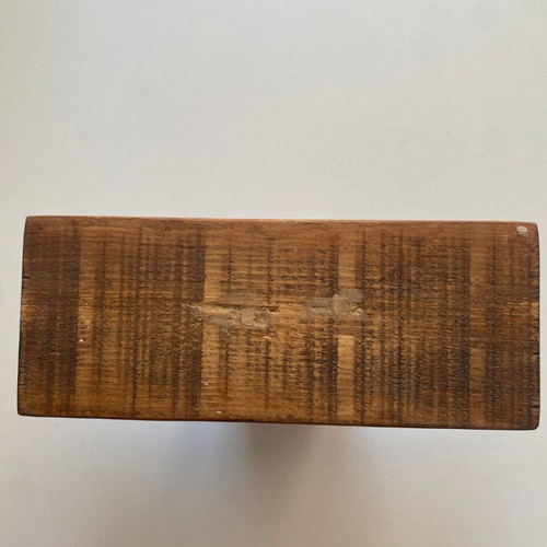 Rustic wooden candle holders set of 3 used, handcrafted minimal style
