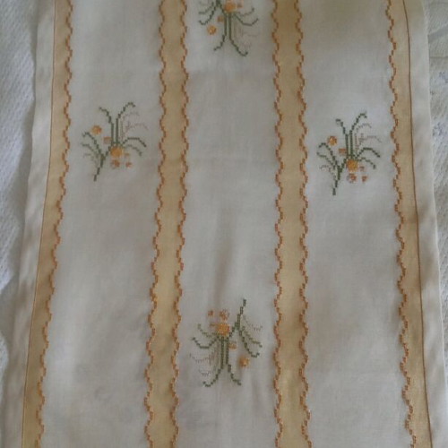 Vintage tablecloth from Crete handmade