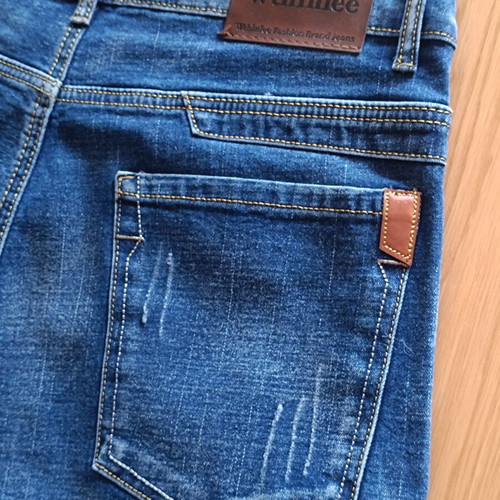 Men's Blue Regular Fit Jeans New, Thin Denim W32 L32