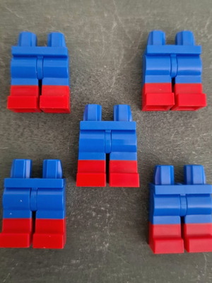 Lego Classic Castle minifigures legs, pack of 5, blue and red