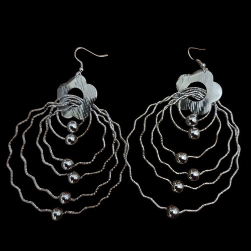 Bijou earrings new, silver hoops