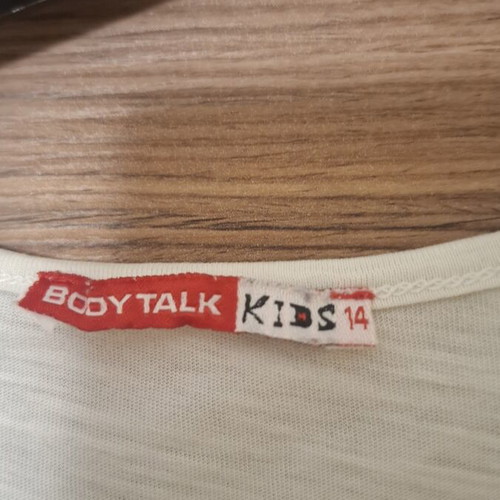 Boty Talk girls' short-sleeve blouse used, white, size 14