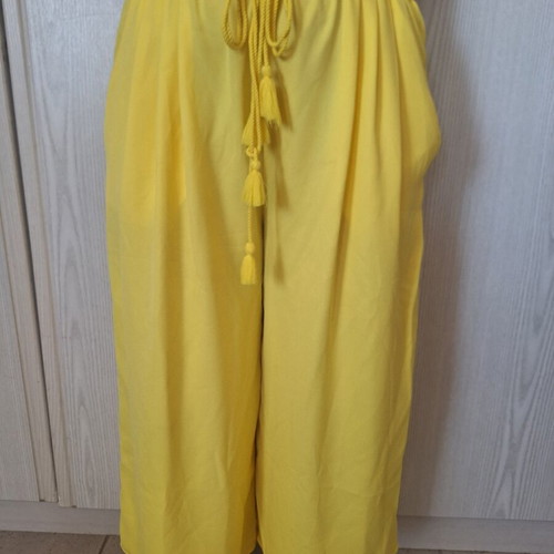 Zara yellow wide pants size small like new