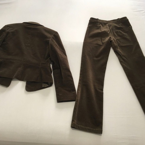Julia Bergovich women's suit like new, dark green corduroy, size S and 34