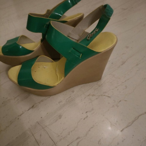 Axel sandals used, size 39, green with yellow