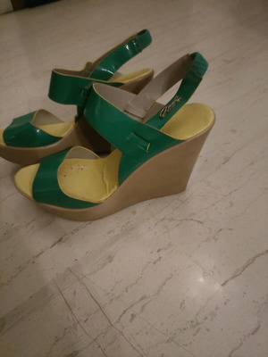Axel sandals used, size 39, green with yellow