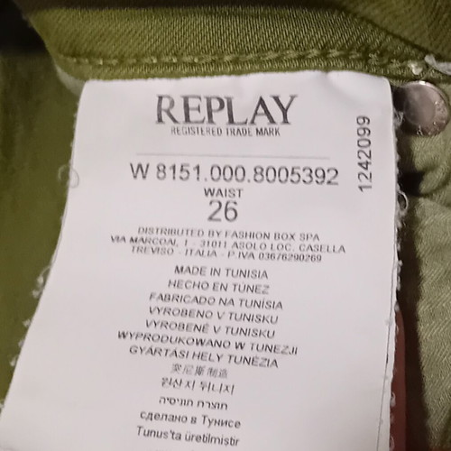 Replay women's cargo jogger pants khaki W26