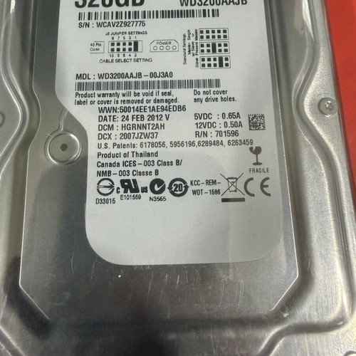 Western Digital hard drive 320GB 8MB 3.5" PATA new