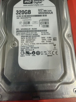Western Digital hard drive 320GB 8MB 3.5" PATA new