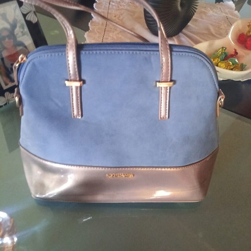 Women's handbag blue and gold new