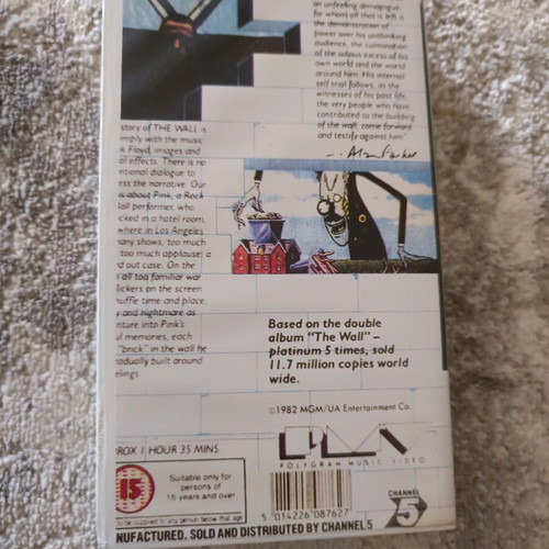 Pink Floyd rare videotape The Wall used with subtitles