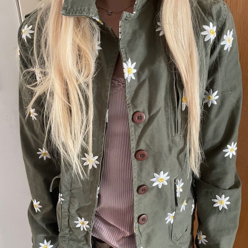 Fabienne Chapot cargo jacket with daisies, size M(S)
