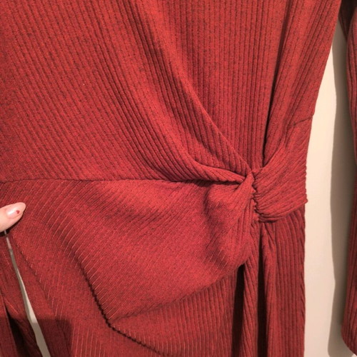 Shein elastic midi dress red new XL