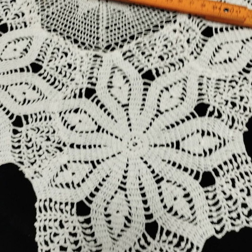 Handmade crochet embroidery used