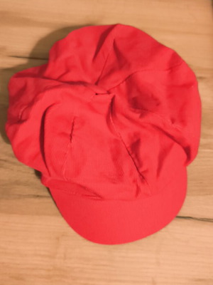 Winter corduroy hat women’s like new, red size 56