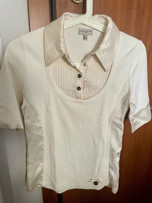 Karen Millen blouse size S like new, ecru, two materials