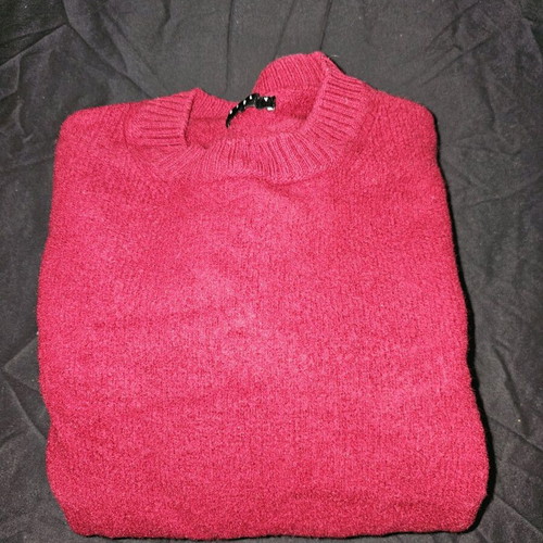 Sisley wool sweater like new, red