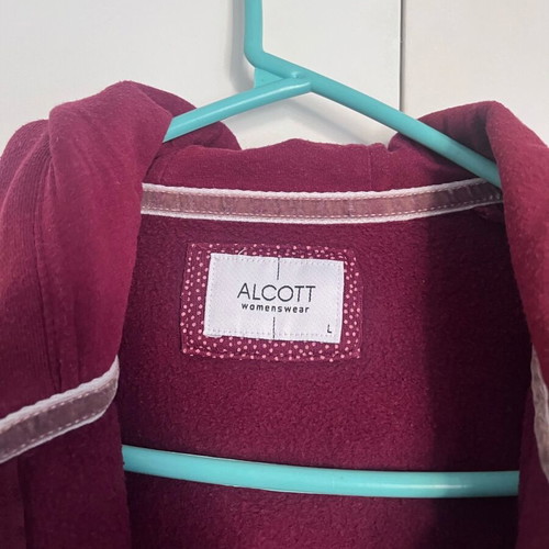 Μπορντώ Ζακέτα Alcott Large μέγεθος σαν καινούργιο με κουκούλα