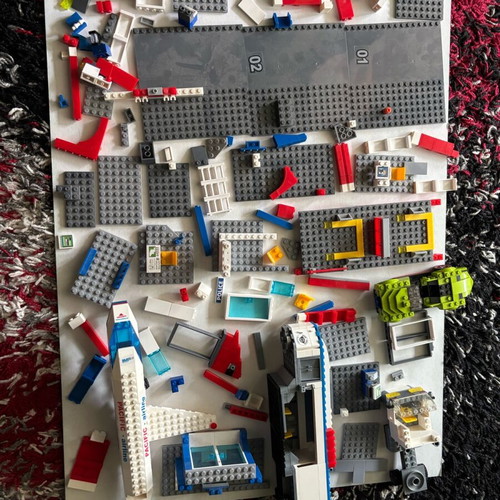 Various vehicles and parts from compatible blocks used