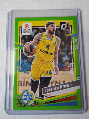 Карта Lorenzo Brown Neon Green Flood 2023-24 Panini-Donruss Euroleague нова