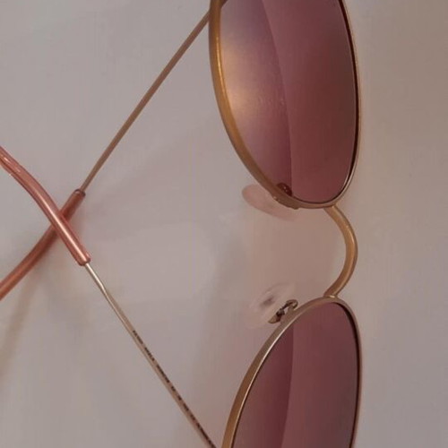 Wolfnoir Akela Gold Flamingo sunglasses with pink lenses like new