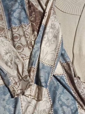 Dresses like new, 2 short in beige and patchwork style