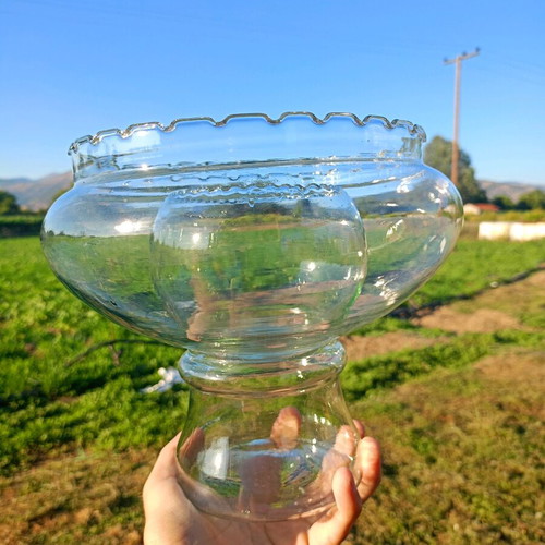 Decorative glass bowl vase vintage like new