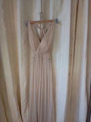 Ancient Greek dress with beige tulle, like new