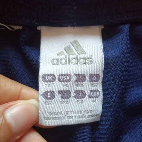 Adidas Climalite boys' sports shorts size M, dark blue and white