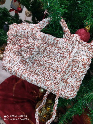 Handmade knitted crossbody and wrist bag new