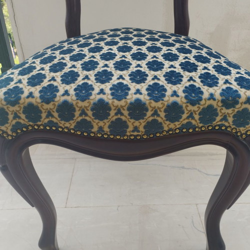 Handmade solid wood chairs like new, set of 6 with covers