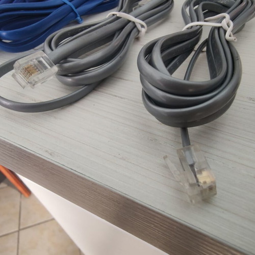 RJ11 cables new, pack of 10 for telephones and routers