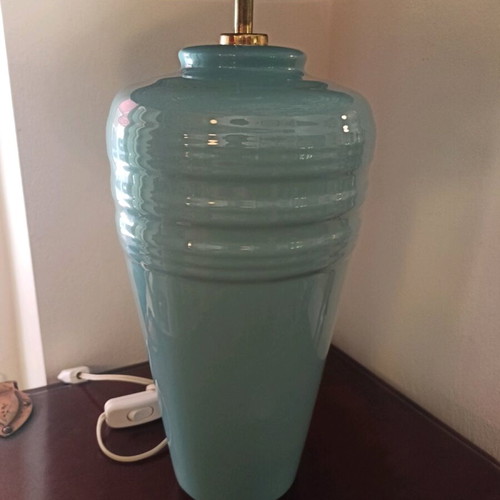 Table lamp with handmade shade vintage like new
