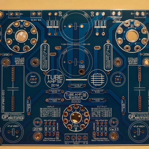 Tube Stereo Amplifier Single Ended PCB new