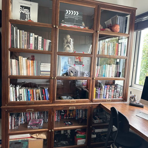 Solid Beech Display Bookcase like new