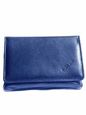Over Top leather tobacco pouch blue new