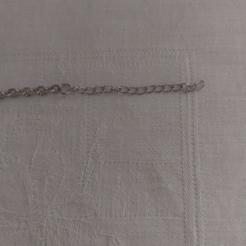 Bracelet made of stainless steel like new, length 17+5 cm, silver