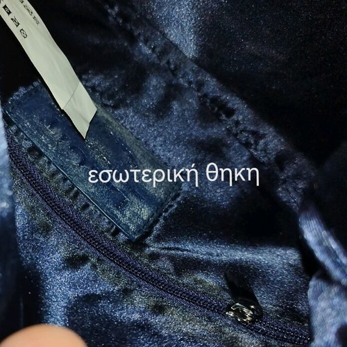 Benetton clutch bag blue hand-held like new, genuine
