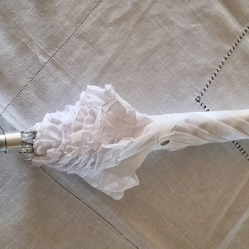 White bridal umbrella new