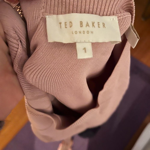 Ted Baker Dyana Frill Knit Dress like new, blue and pink