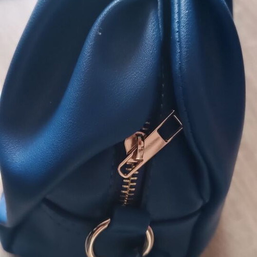 Marie Claire bag blue new with leather strap and gold detail