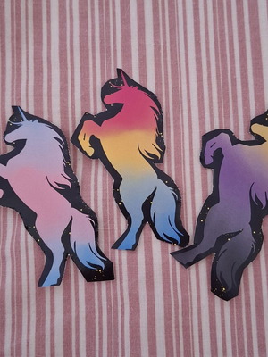 Sticker pack Pride Unicorns with transgender, non-binary, pansexual themes