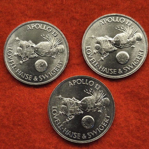 Shell Apollo 13 1970 aluminum commemorative token