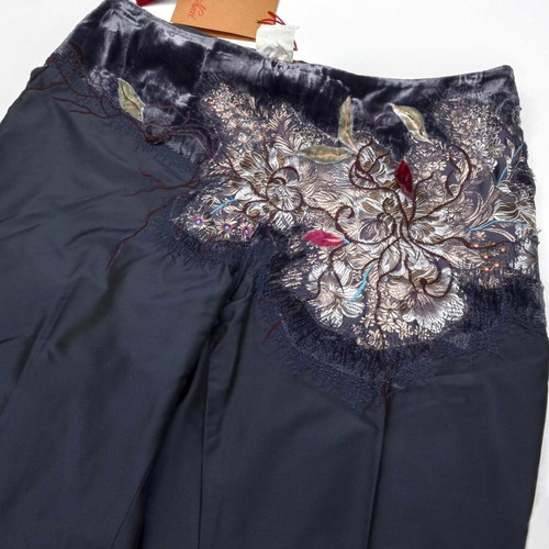 Y2K silk trousers Renato Nucci new with embroidery