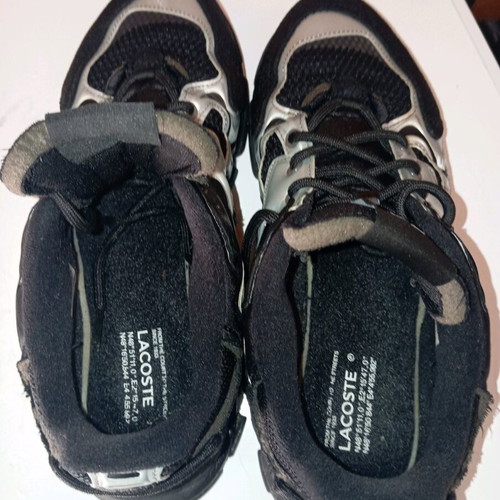 Lacoste sneakers size 44.5 used, black with repair